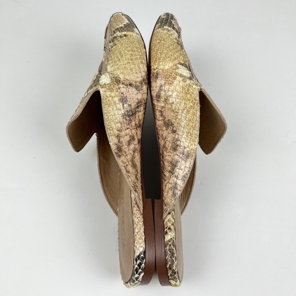 Madewell The Frances Skimmer Mule in Snake Embossed Leather Size 8 - Picture 7 of 14